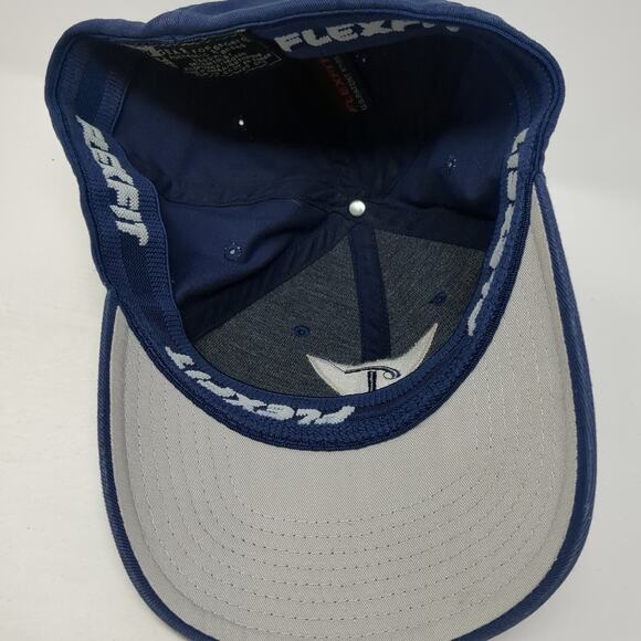 Gear For Sports Fitted Hat Blue One Size Embroidered Logo Flexfit - Picture 7 of 9